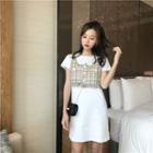 Plain Short-sleeve T-shirt Dress / Vest