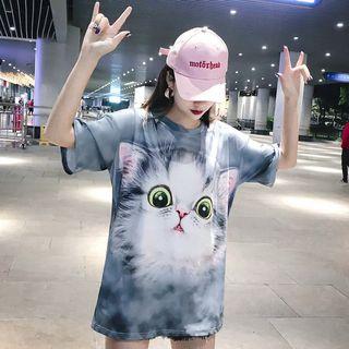 Elbow-sleeve Animal Printed T-shirt (various Designs)
