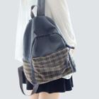 Woven Panel Canvas Backpack