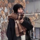 Plaid Winter Scarf As Shown In Figure - One Size