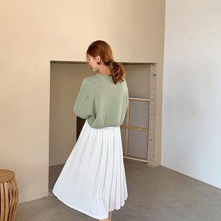 Cropped Cable Sweater