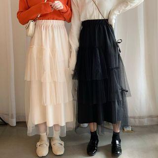 Overlay Tiered Skirt