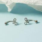 Bow Alloy Swing Earring 1 Pair - Silver - One Size