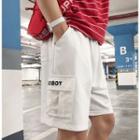 Lettering Pocketed Shorts