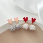 Geometric Heart Bobble Dangle Earring