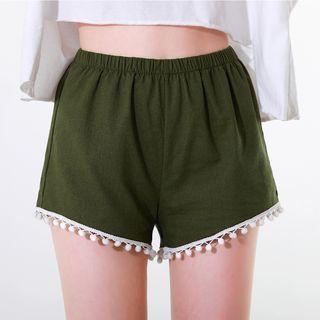 Fringe Trim Shorts