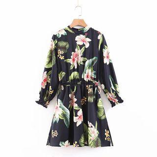 Long-sleeve Floral Print Skort