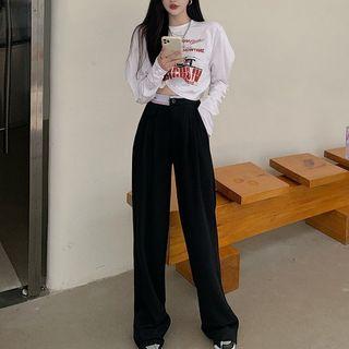 Long-sleeve Printed T-shirt / Dress Pants