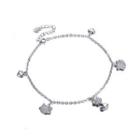 925 Sterling Silver Fashion Cute Little Cat Bracelet With Austrian Element Crystal Silver - One Size