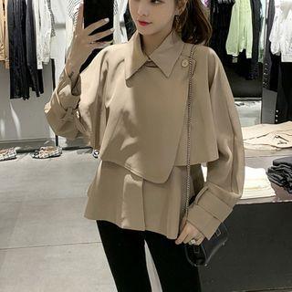Set: Cropped Jacket + Ruffled Vest