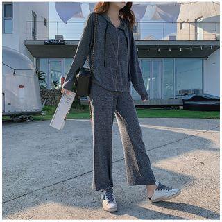 Set: Zip Hoodie + Wide-leg Sweatpants