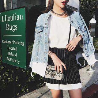 Panel Hem Denim Jacket