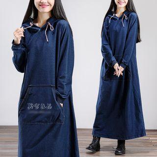 Denim Hooded Dress