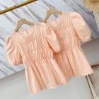 Puff Short-sleeve Top Tangerine - One Size