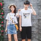 Couple Matching Deer Print Short-sleeve T-shirt