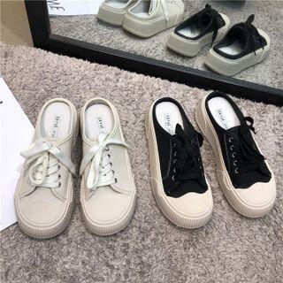 Lace Up Mule Sandals