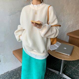 Round-neck Fleece Sweater