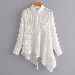 Asymmetric Crinkle Shirt