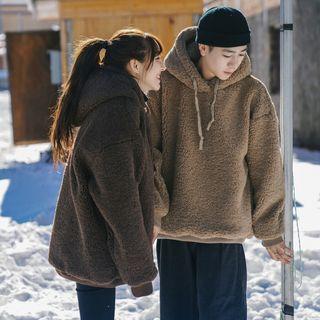 Couple Matching Faux Shearling Hoodie
