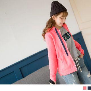 Contrast Drawstring Hoodie
