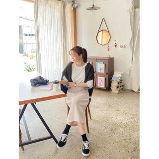 Napped Long Pencil Skirt