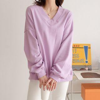 V-neck Over-fit Sweatshirt