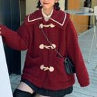 Toggle Coat Wine Red - One Size