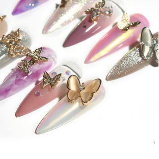 Cat Eye Stone Butterfly / Rhinestone Nail Art Decoration