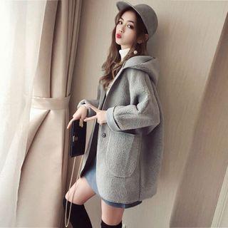 Hood Single Button Coat