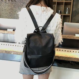 Nylon Square Backpack With Shoulder Strap