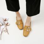 Square-toe Low Heel Loafers