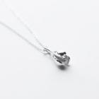 Flower 925 Sterling Silver Necklace Silver - One Size