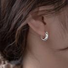 Geometric Sterling Silver Hoop Earring 1 Pair - S925 Silver - Silver - One Size