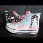 Pretty In Floral High-top Canvas Sneakers