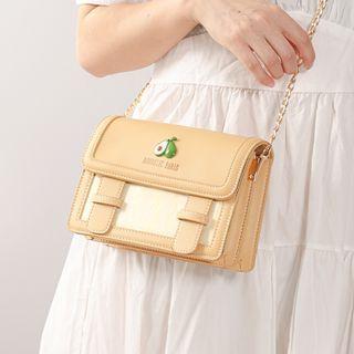 Avocado Buckled Flap Crossbody Bag