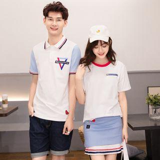 Couple Matching Short-sleeve Polo Shirt / Skirt