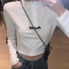 Cropped Long-sleeve Zip-up Top