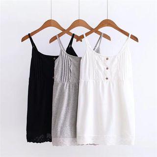 Spaghetti Strap Button-detail Top