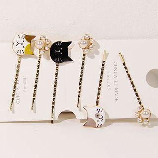 Set Of 2: Alloy Cat Hair Pin