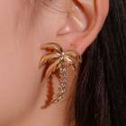 Rhinestone Tree Dangle Earring 1 Pair - 7677- 01kc - Gold - One Size