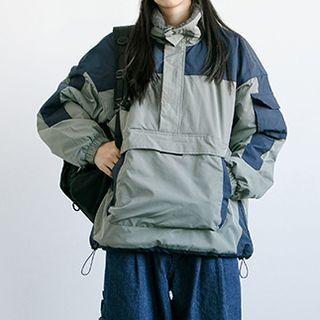 Color Block Padding Pullover