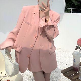 Blazer / Spaghetti Strap A-line Dress