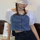 Short-sleeve Denim Top / Dress