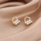 Faux Pearl Earring E1612-3 - 1 Pair - Gold - One Size