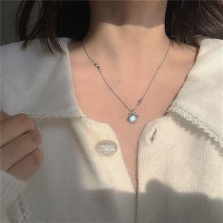 Ladybug Necklace Silver - One Size