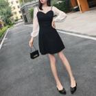 Set: Plain Blouse + Spaghetti Strap Dress