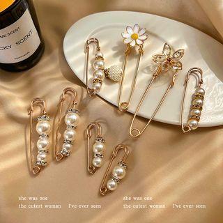 Flower / Faux Pearl Alloy Jeans Waist Adjuster (various Designs) / Set