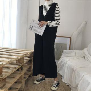Plain Loose-fit Wide-leg Jumpsuits