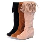 Fringed Tall Boots