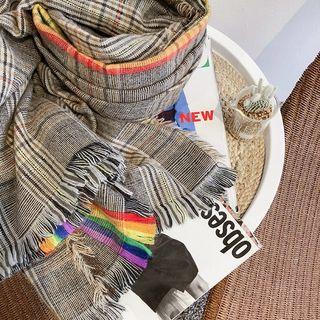 Rainbow Glen Plaid Winter Scarf Brown - One Size
